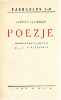 Miniatura okładki Ackermann Ludwika Poezje.