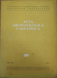 Miniatura okładki  Acta Archaeologica Carpathica.         Tom XIV-1974.