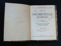 Zdjęcie nr 2 okładki Aischylos Prometeusz skowany. /Seria II. Nr 7/