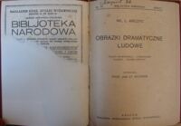 Miniatura okładki Anczyc Władysław Ludwik Obrazki dramatyczne ludowe. /Seria I. Nr 78/