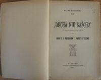 Miniatura okładki Bandurski Wł.Ks.  "Ducha nie gaście!" (z listu Św.Pawła do Tess. R. 5. 19). Mowy i Przemowy Patryotyczne. 