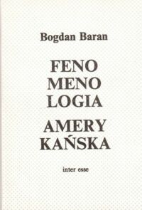 Miniatura okładki Baran Bogdan Fenomenologia amerykańska. Studium z pogranicza.