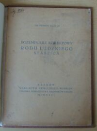 Zdjęcie nr 2 okładki Barycz Henryk Egzemplarz korektowy Rodu Ludzkiego Staszica.