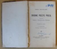 Zdjęcie nr 2 okładki Baudelaire Karol /przeł. H. z Sienkiewiczów Żuławska, przedm. J. Żuławski/ Drobne poezye prozą.