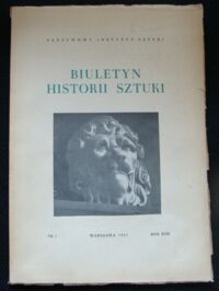 Miniatura okładki  Biuletyn Historii Sztuki. Rok XVIII. 
Nr 1.