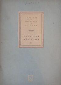 Miniatura okładki Borowy Wacław /wybrał/ Ludzkość Ojczyzna Sztuka. Myśli Cypriana Norwida.