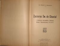 Miniatura okładki Bougaud E.Biskup Ks. Życiorys Św..de Chantal i historya początków Zakonu Sióstr Nawiedzenia N.M.P.