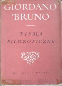 Miniatura okładki Bruno Giordano Pisma filozoficzne.