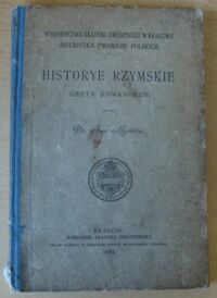 Miniatura okładki Bystroń Jan wydał Historye rzymskie (Gesta Romanorum).