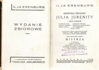 Miniatura okładki Erenburg Ilja Niezwykłe przygody Julia Jurenity i jego uczniów. /Wydanie zbiorowe. Tom I/