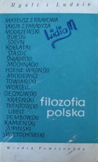 Miniatura okładki  Filozofia polska. /Myśli i Ludzie/.