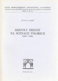 Miniatura okładki Gajek Konrad Bertolt Brecht na scenach polskich (1929-1969).