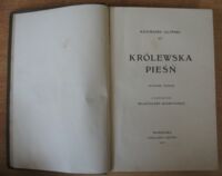 Zdjęcie nr 2 okładki Gliński Kazimierz Królewska pieśń. Wydanie trzecie. Z ilustracyami Władysława Barwickiego.