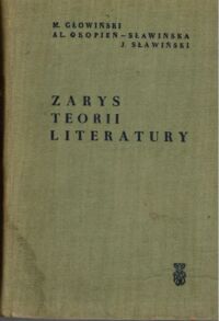 Miniatura okładki Głowiński M., Okopień-Sławińska A., Sławiński J. Zarys teorii literatury.