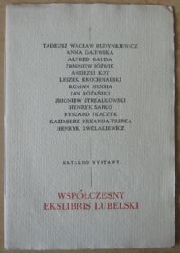 Zdjęcie nr 3 okładki Gzella Alojzy Leszek /wstęp/ Współczesny ekslibris lubelski. Katalog wystawy.