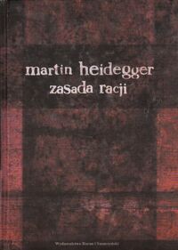 Miniatura okładki Heidegger Martin Zasada racji.