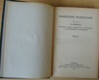 Zdjęcie nr 2 okładki Heinrich W. /red./ Kwartalnik filozoficzny. Tom II.