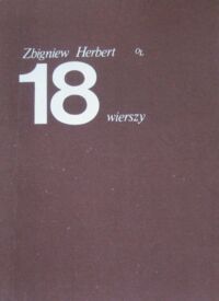 Miniatura okładki Herbert Zbigniew 18 wierszy.