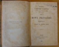 Zdjęcie nr 2 okładki Kajsiewicz Hieronim x. Pisma x. Hieronima Kajsiewicza. Tom II. Mowy przygodne. Nekrologi. Życiorys bł. Andrzeja Boboli.