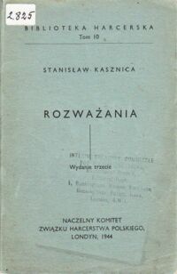 Miniatura okładki Kasznica Stanisław Rozważania. /Biblioteka Harcerska Tom 10/