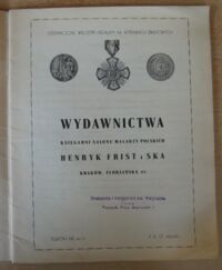 Zdjęcie nr 2 okładki  Katalog Wydawnictwa Księgarni Salonu Malarzy Polskich Henryk Frist i Ska. 