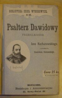 Zdjęcie nr 2 okładki Kochanowski Jan Psałterz Dawidowy. /Biblioteka Dzieł Wyborowych. Nr 12/