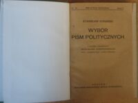 Miniatura okładki Konarski Stanisław Wybór pism politycznych. /Seria I. Nr 35/