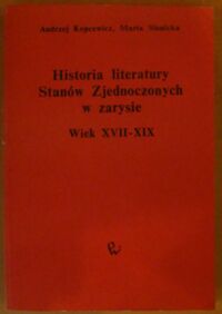 Miniatura okładki Kopcewicz Andrzej, Sienicka Marta Historia literatury Stanów Zjednoczonych w zarysie. Wiek XVII-XIX.