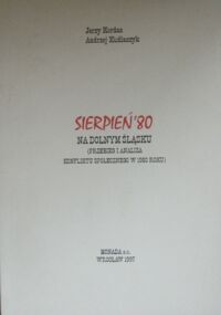 Miniatura okładki Kordas Jerzy, Kudlaszyk Andrzej Sierpień'80 na Dolnym Śląsku (Przebieg i analiza konflikty społecznego w 1980 roku).