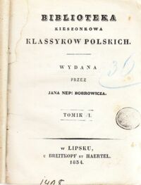 Miniatura okładki Krasicki Ignacy Dzieła Ignacego Krasickiego. Tomik VI. Powieści. /Biblioteka kieszonkowa klassyków polskich. wydana przez Jana Nep.Bobrowicza/