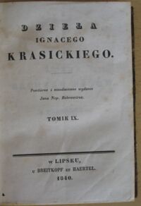 Zdjęcie nr 3 okładki Krasicki Ignacy Dzieła. Tomik IX. Życia zacnych mężów z Plutarcha. /Biblioteka Kieszonkowa Klassyków Polskich/