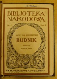 Zdjęcie nr 2 okładki Kraszewki Józef Ignacy Budnik. /Seria I. Nr 55/