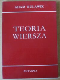 Miniatura okładki Kulawik Adam Teoria wiersza.