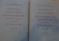 Miniatura okładki Kuliszer Józef Powszechna historia gospodarcza średniowiecza i czasów nowożytnych. T. I/II.