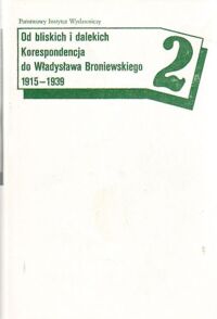 Zdjęcie nr 2 okładki Lichodziejewska Felicja /opr./ Od bliskich i dalekich. Korespondencja do Władysława Broniewskiego 1915-1939. Tom 1/2.