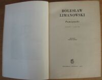 Miniatura okładki Limanowski Bolesław Pamiętniki 1907-1919.