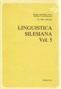 Miniatura okładki  Linguistica Silesiana. Vol. 5.