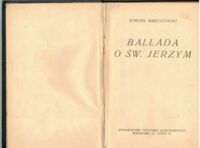 Zdjęcie nr 2 okładki Makuszyński Kornel Ballada o św. Jerzym.