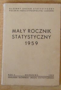 Miniatura okładki  Mały rocznik statystyczny 1959.