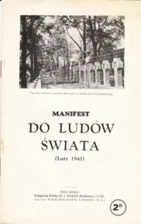 Miniatura okładki  Manifest do ludów świata. (luty 1941).