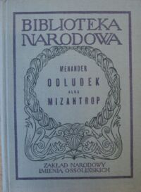 Miniatura okładki Menander Odludek albo mizantrop. /Seria II. Nr 125/