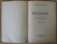 Zdjęcie nr 2 okładki Napoleon /tłum. W.Denhoff-Czarnocki/ Rozkazy.