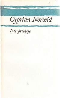 Miniatura okładki Norwid Cyprian Interpretacje .