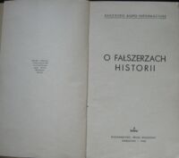 Zdjęcie nr 2 okładki  O fałszerzach historii.