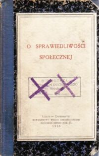 Miniatura okładki  O sprawiedliwości społecznej.