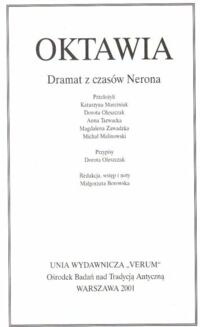 Miniatura okładki  Oktawia .Dramat z czasów Nerona . /Libri Mundi /.