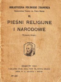 Miniatura okładki  Pieśni religijne i narodowe.