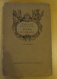 Miniatura okładki Potocki Wacław Pisma wybrane. Tom I.