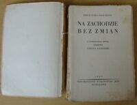 Zdjęcie nr 2 okładki Remarque Erich Maria /przeł. Napierski Stefan/ Na Zachodzie bez zmian.