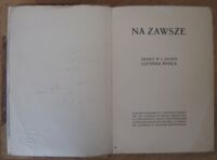 Zdjęcie nr 4 okładki Rydel Lucjan Na zawsze. Dramat w 4.aktach. Litografia w tekscie i okładka rys. S.A.Procajłowicza.